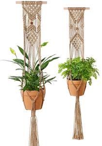 Macramé colgante de algodón, colgador de planta, macramé de la India - Product Image 4