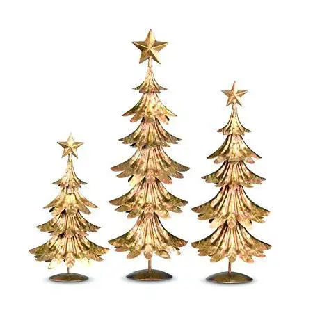 Iron Wire Gold Decorative Christmas Tree