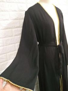 2018-2019 Best Quality Muslim <b>Women</b> Striped Abaya Dubai <b>Kaftan</b> Robe Kimono - Product Image 6
