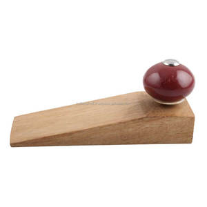 Butoir de porte fantaisie fait main cerise ronde en céramique en bois DS-21 de butoir de porte - Product Image 2