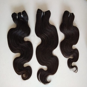 Cheveux indiens vierges de vague de corps 100% cheveux humains bruts non transformés sans enchevêtrement belle couleur naturelle Remy Grade 16 "longueur Machine - Product Image 6