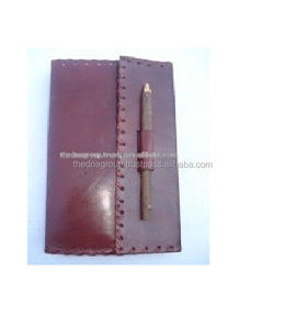 ไดอารี่หนังสินค้ามาใหม่ปักข้างแบบวินเทจแบบเรียบพร้อมไดอารีหนังดินสอ - Product Image 2