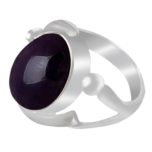 Cabujón amatista piedra preciosa 925 plata esterlina clásico bisel ajuste anillo joyería moda fiesta boda regalo compromiso - Product Image 4