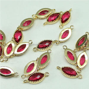 Bisel Oval encanto de piedras preciosas conector con base de metal facetado piedra encanto de bisel encanto de piedras preciosas accesorios de la joyería - Product Image 2