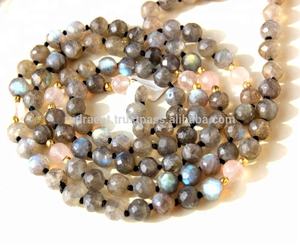 Comprar excelente grado de calidad superior Rosario 6 mm labradorita 108 anudado Mala Beads joyería collar - Product Image 3