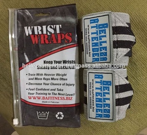 Muñequeras y correas de levantamiento de pesas personalizadas, duraderas y resistentes - Elásticas y de mezcla de algodón - Product Image 2