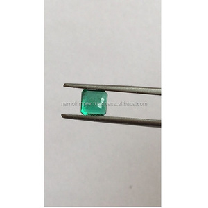 Esmeralda natural colombiana de calidad AAA 4,9*4,8 MM corte esmeralda excelente brillo y color verde perfecto certificado IGI - Product Image 1