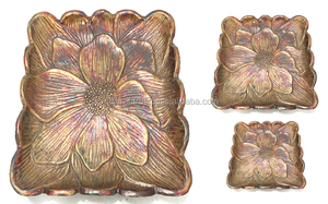 Nouvel Arrivage Design Royal De Luxe Métal Aluminium Cuivre Plaqué Nickel Fini Plateaux De Service Alimentaire pour La Maison Décoration De Table - Product Image 5