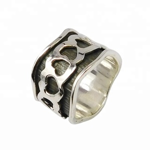 แหวนหมั้นแต่งงาน925วินเทจสุดหรูพร้อมการออกแบบที่เป็นเอกลักษณ์สำหรับเป็นของขวัญที่เหมาะกับชายและหญิง - Product Image 1