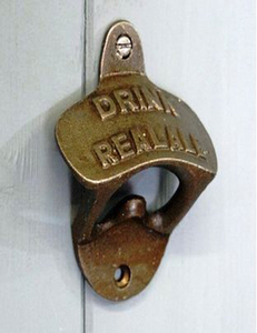 Ouvre-bouteille à montage mural en fonte, expédition gratuite, ouvre-bouteille, style rustique, en métal, barre de marron, pour décoration murale vintage, vente en gros - Product Image 1