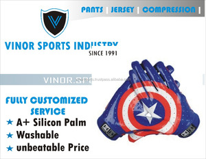 Gants de football américain les mieux conçus Techniques imprimées Caractéristique respirante Saison d'été Fabricant parfait - Product Image 2