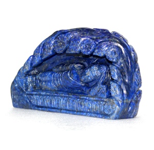 Compra al por Mayor Escultura de Buda Religiosa Tallada en Lapislázuli Natural Hecha a Mano, Figura de Piedra Preciosa de la India de 3''-7'' - Product Image 2