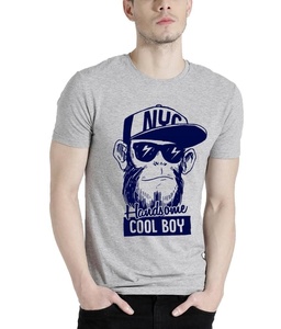 เสื้อยืดคอกลมแขนสั้นสำหรับผู้ชายเสื้อเจอร์ซีย์ผ้าเจอร์ซี่พิมพ์โลโก้ด้านหน้า - Product Image 2