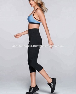 กางเกงโยคะของผู้หญิงสีดำมีสไตล์เลกกิ้งผ้าไนลอนโพลีเอสเตอร์ระบายอากาศพร้อมโลโก้ใหม่และราคาถูก - Product Image 3