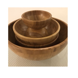 Cuencos de bambú de nuevo estilo cuenco de bambú hecho a mano/natural, juego de cuchara - Product Image 1