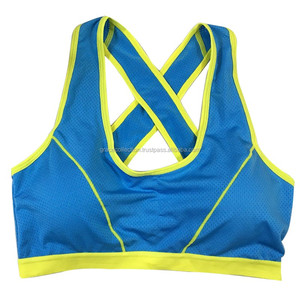 สปอร์ตบราระบายอากาศได้ดีขนาดพลัสไซส์ผ้าสแปนเด็กซ์พิมพ์ลายซับลิเมชันสำหรับเด็กผู้หญิง - Product Image 4