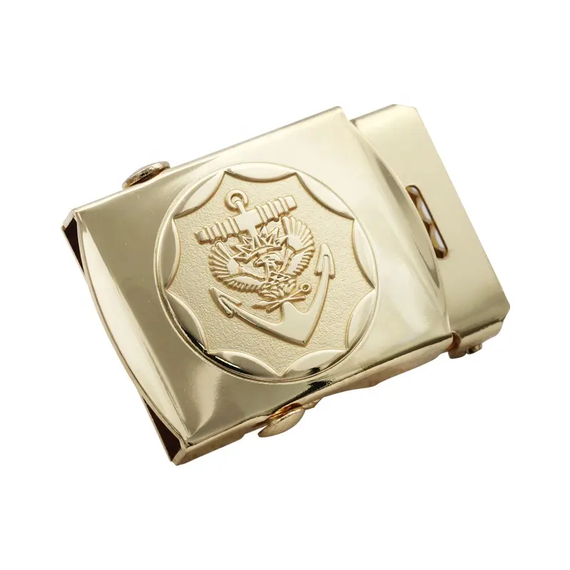 Wholesale Elegant Gold 3D custom metal die casting Engraved belt buckles for men