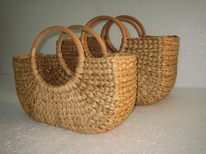 Cesta de almacenamiento hecha a mano ecológica de Jacinto/jacinto de agua con diseño multifunción para hornear esteras en Vietnam - Product Image 3