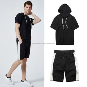 2024 été nouvelle mode hommes et femmes survêtement à capuche et fermeture éclair, deux pièces d'ensemble pour hommes Design Original en gros pas cher - Product Image 2