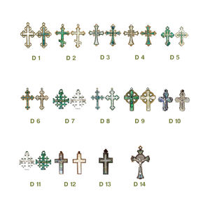 Colgante de Cruz de moda para niños con perla de agua de mar en collar de madera de olivo con dije de Jerusalén para estilo y espiritualidad - Product Image 1