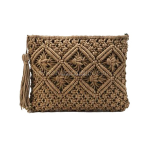 Pochette en macramé pour femme, sac de plage, sac à main Boho, nouvelle collection - Product Image 2