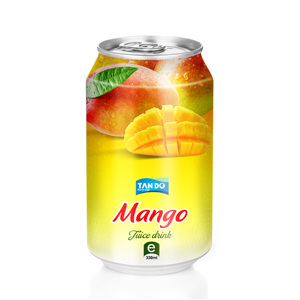 Etiqueta del cliente HACCP/Halal/Jugo de mango certificado ISO con sabor a pulpa y esterilizado Lata de 330ml Embalaje 100% Jugo de fruta puro - Product Image 3