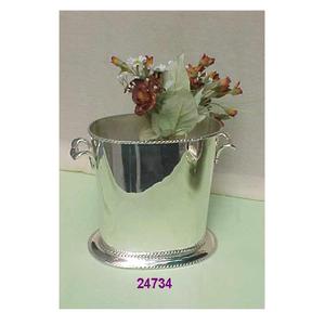 Refroidisseur de vin plaqué argent en laiton aluminium de style unique élevé sur demande - Product Image 1