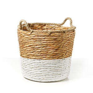 Handmade Fashionable Water Hyacinth Basket Eco-Friendly Natural <b>Material</b> for Rustic Home Organization - Product Image 2