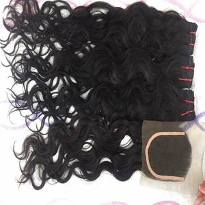 100% cutícula alineada Real pelo Remy indio crudo onda Natural máquina de un solo donante paquete Frontal de trama doble HD encaje Dropshipping - Product Image 4