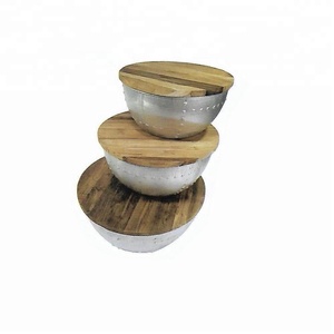 Mesa de centro minimalista de madera con base tipo cuenco para muebles de sala de estar - Product Image 1