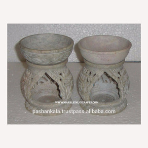 Belles huiles aromatique brûleur et diffuseur d'huile aromatique de pierre à savon pour cadeau d'entreprise et décoration de la maison - Product Image 1