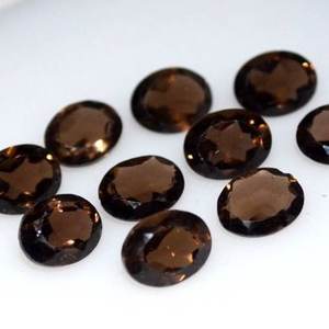 5mm 6mm 7mm Cuarzo ahumado marrón natural Corte ovalado Calibrado Piedras preciosas sueltas Fabricante Oferta a granel Precio de fábrica Tienda en línea Comprar - Product Image 1