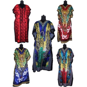 Offre Spéciale Design de mode robe d'hiver musulmane tissu de soie Long caftan main bloc impression caftan fait à la main indien Caftan Abaya caftan - Product Image 2