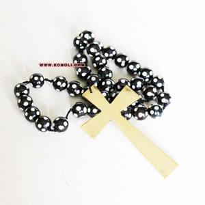 Collier en laiton, chapelet de perles fait à la main - Product Image 1