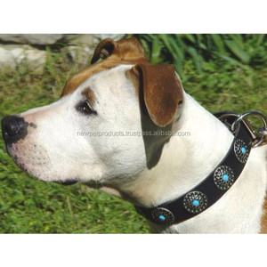 Juego de entrenamiento de perros de tamaño pequeño de lujo Correa de paseo de cuero de grano completo Remache sólido Suave Durable Mejor collar sólido Fabricante directo - Product Image 5