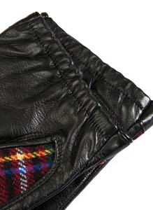 Guantes de cuero tartán con forro de Cachemira para mujer, guantes clásicos de piel de cordero para conducir, guantes para mujer, ciclismo - Product Image 2