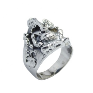 Producto más nuevo Ganesa Lord 925 Plata de ley Plain Eternity Vermeil Ring Jewelry Pure 925 Silver Jewelry Anillos hechos a mano - Product Image 1