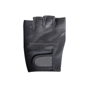 Guantes de gimnasio antideslizantes de cuero sin dedos para uso unisex Tamaños personalizados disponibles - Product Image 4