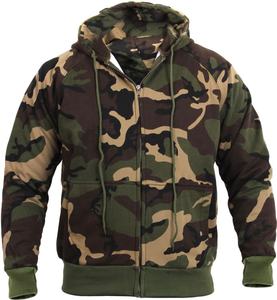 Haute Qualité Personnalisé Imprimé Camo Fermeture Éclair À Capuche 100% Coton Doux Polaire Pull Écologique Respirant En Gros - Product Image 2