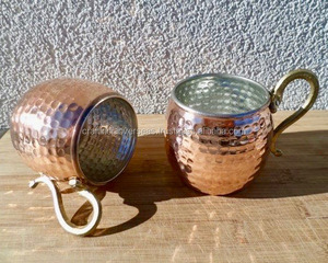 <b>Old</b> Dutch 100% Solid Copper Hammered Moscow Mule Mug 16oz - Product Image 1
