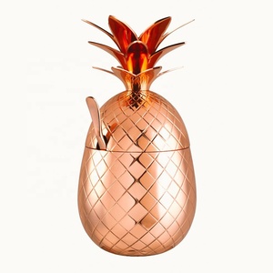 High Quality 100% Pure Copper Pineapple <b>Mug</b> <b>Handmade</b> Customized Moscow Mule Beer Coffee <b>Mug</b> for Drinking Customized Copper <b>Mug</b> - Product Image 1