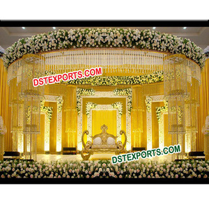 Pilar colgante Mandap de cristal redondo de último diseñador para boda, tema indio, silla de estilo Simple, decorar - Product Image 1