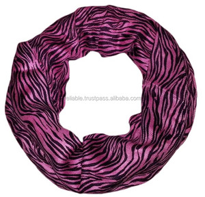 Printed 100% Viscose Infinity Scarf with <b>Snood</b> for Spring - Product Image 3