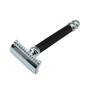 มีดโกนเพรสทีจสีดำด้านเงา/ซาตินแบบปรับได้สองขอบมีดโกนความปลอดภัยใบมีดคู่สำหรับผู้ชายแถมใบมีดฟรี - Product Image 1