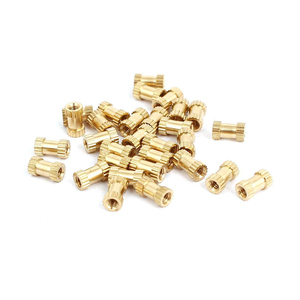 Inserto moleteado recto de latón M8 de alta calidad Excelente para sujetadores ampliamente demandados y fácilmente disponibles - Product Image 1