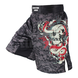 กางเกงชกมวย MMA ผู้ชายแบบสั่งทำพิเศษ ลายพิมพ์หมาป่าสีเขียว กางเกงชกมวย MMA สำหรับการต่อสู้และฝึกซ้อม ผลิตจากผ้าไมโครสเตรชโพลีเอสเตอร์ 100% - Product Image 6