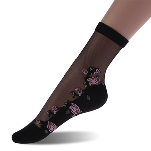 2023 all'ingrosso fiori <span class=keywords><strong>sexy</strong></span> moda cina <span class=keywords><strong>donna</strong></span> calzini corti estivi personalizzati in pizzo alla caviglia - Product Image 6