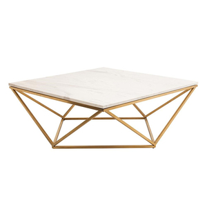 Mesa de centro dorada con diseño de diamantes para mejorar la decoración de la habitación/habitación de hotel/sala de estar - Product Image 1