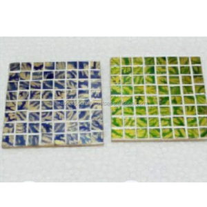 Juego de posavasos de estilo americano, mesa de forma redonda colorida de mosaico, soporte para pasteles, utensilios de cocina para fiesta de cumpleaños usados de la India - Product Image 2