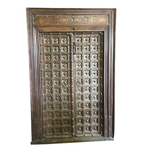 Puerta tallada a mano antigua, diseño indio - Product Image 5